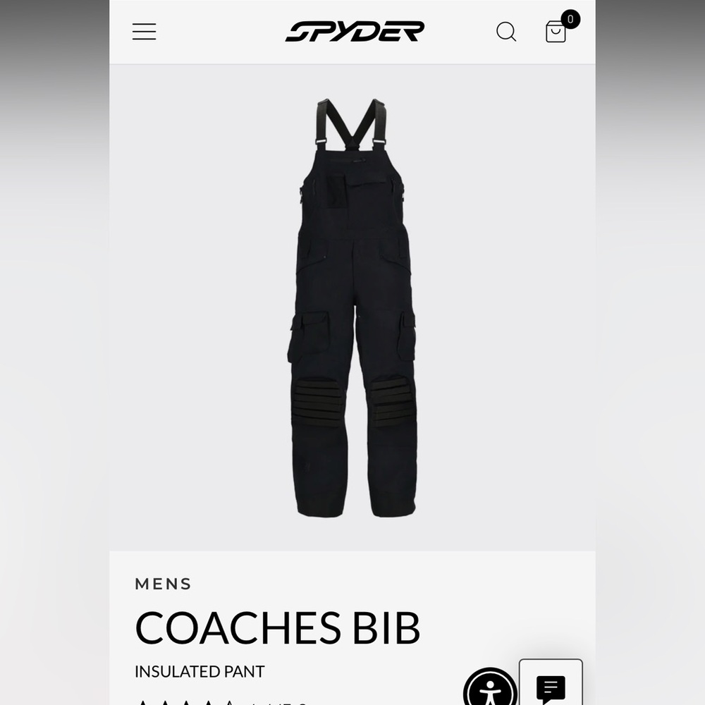 Spyder Black Ski & Snowboard Bib pants